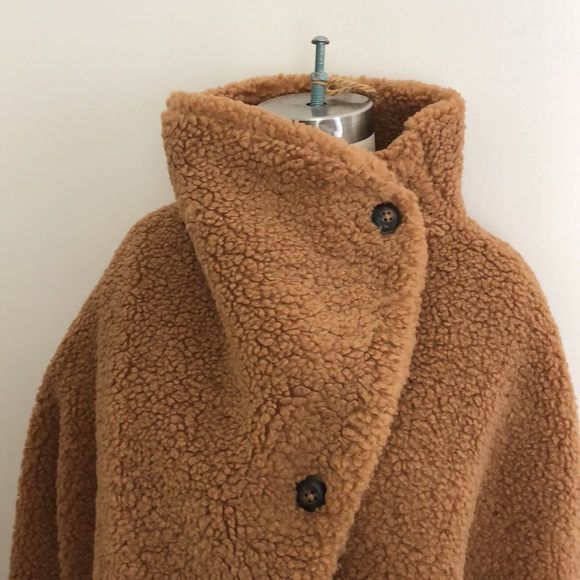 Free People Izzy wrap teddy jacket sand - Picture 10 of 16